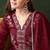 floral yoke design empire v-neck sequinned anarkali kurta with trouser and dupatta