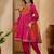 ethnic motifs embroidered round neck sequinned kurta with patiala & dupatta