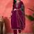 women floral embroidered a-line kurta with trousers & dupatta