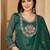 women silk blend embroidered kurta sets with dupatta