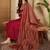 embroidered round neck kurta & trousers with dupatta