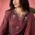 floral embroidered panelled notch neck a-line kurta with trouser and dupatta
