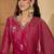 women magenta sequence embroidered kurta set