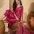 women magenta sequence embroidered kurta set