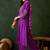 purple floral embroidered mirror work  a-line kurta with trouser and dupatta