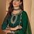 women ethnic motifs embroidered anarkali kurta with trouser & dupatta