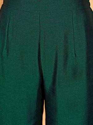 women ethnic motifs embroidered anarkali kurta with trouser & dupatta 3