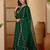 women ethnic motifs embroidered anarkali kurta with trouser & dupatta