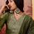 embroidered v-neck kurta & palazzos kurta sets