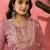 zari sequence embroidered straight kurta & trousers with dupatta