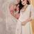 embroidered round neck kurta & trousers kurta sets