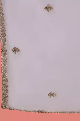 zari  women sequence embroidered straight kurta & trousers with dupatta