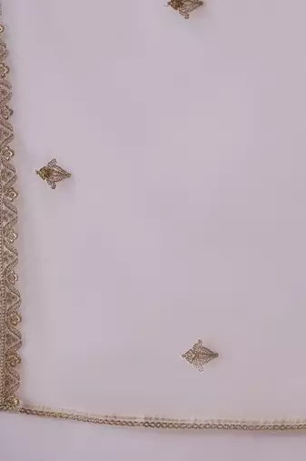 zari sequence embroidered round-neck straight kurta & trousers with dupatta