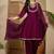 floral yoke design thread work panelled anarkali kurta with patiala & dupatta