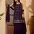 floral embroidered square neck sequinned kurta & palazzo with dupatta
