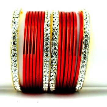 metel churi set red colour size-2.4,2.6,2.8 2