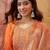 embroidered round neck kurta & sharara with dupatta