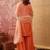 embroidered round neck kurta & sharara with dupatta