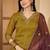 embroidered  v-neck kurta & trousers kurta sets