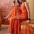 embroidered v-neck kurta & sharara kurta set