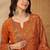 zari sequence embroidered kurta with palazzo & dupatta