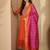 embroidered round neck straight kurta & trousers with dupatta