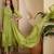 zari sequence thread embroidered kurta with trousers & dupatta