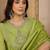 embroidered  round neck kurta & trousers kurta sets