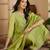 embroidered  round neck kurta & trousers kurta sets