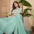 embroidered  round neck kurta & trousers kurta sets