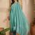 zari thread work embroidered round neck kurta & trousers with dupatta
