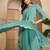 embroidered round neck kurta & trousers kurta sets