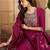 embroidered round neck kurta & trousers kurta sets