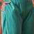 embroidered  v-neck a-line kurta & trousers with dupatta