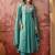 embroidered  v-neck kurta & trousers kurta sets