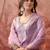 embroidered square neck straight kurta & trousers with dupatta