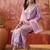 embroidered  square neck kurta & trousers kurta sets