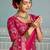 Ombre Pink clr Embroidery Cutwork saree with heavy work blouse