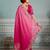 Ombre Pink clr Embroidery Cutwork saree with heavy work blouse
