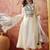 embroidered v-neck kurta trousers & dupatta