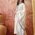 embroidered v-neck kurta trousers & dupatta