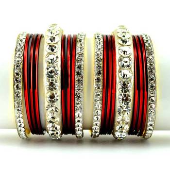 metel churi set maroon colour size-2.4,2.6,2.8 2