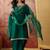 embroidered round neck kurta & palazzos kurta set