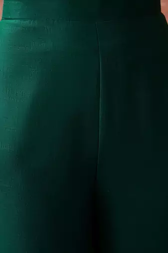 embroidered round neck kurta & palazzos kurta set