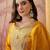 embroidered v-neck kurta trousers & dupatta