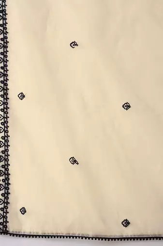 embroidered round neck kurta & sharara kurta set