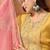 women ethnic motifs embroidered regular sequinned kurta with trousers & with dupatta