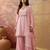 embroidered kurta & palazzos with dupatta