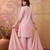 embroidered kurta & palazzos with dupatta