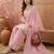 embroidered kurta & palazzos with dupatta